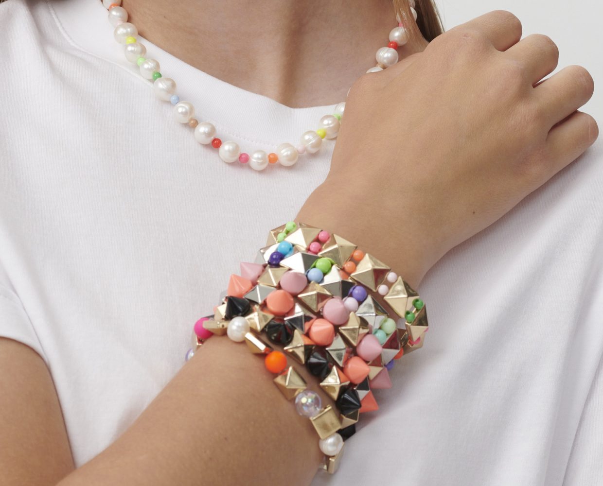 DIY Schmuck Halskette und Armband aus Perlen