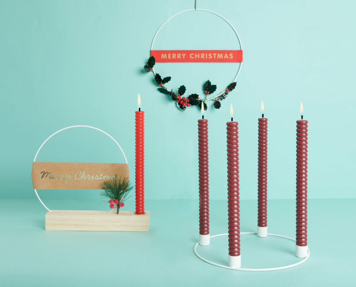 Weihnachtsdeko basteln: Dekorings und Kerzen