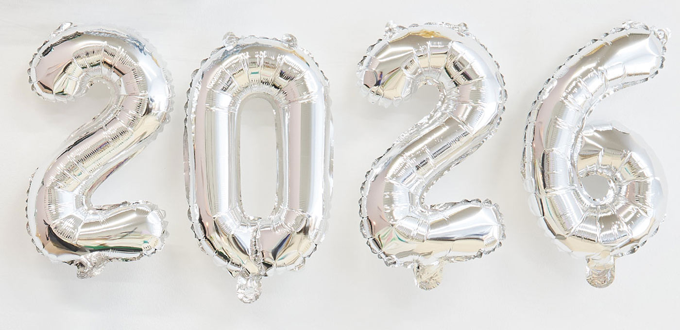 Folienballons für Silvester: 2026