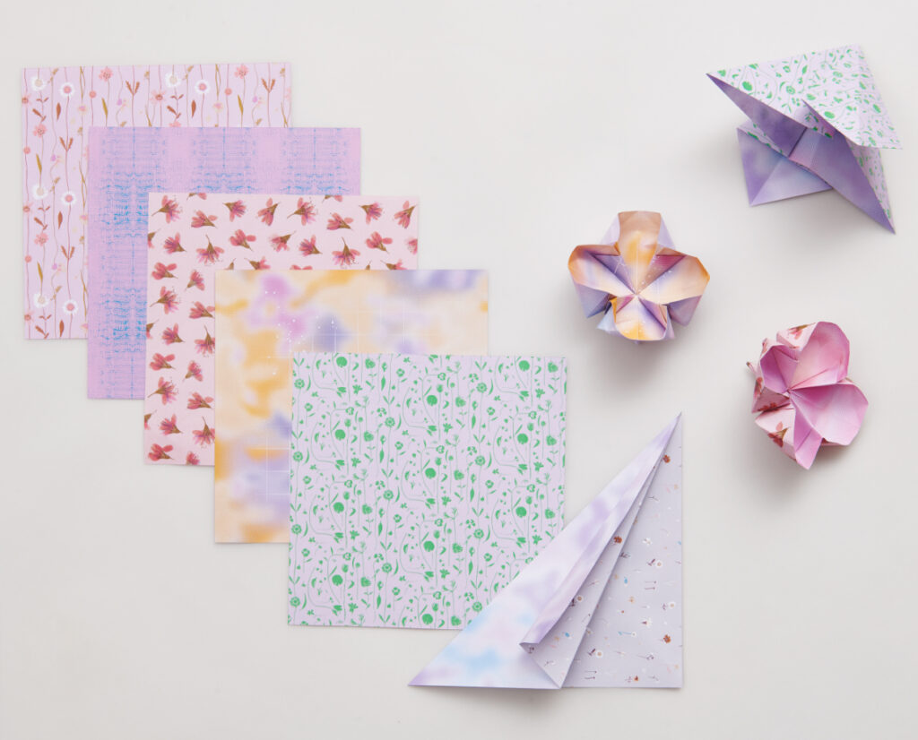 Papierblumen aus Origamipier