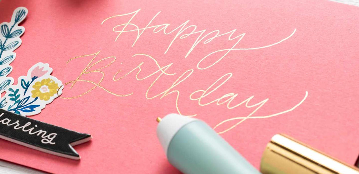 Karten gestalten mit goldenen Metallic-Effekten - perfekt zum Geburtstag!