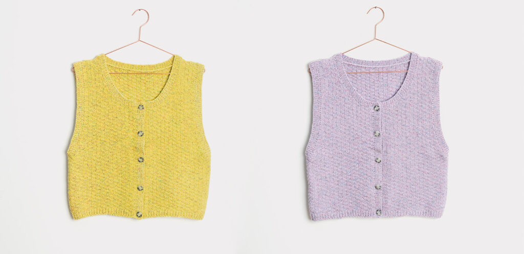 Moderne Westen stricken - Baumwollmix für leichte Sommerweste