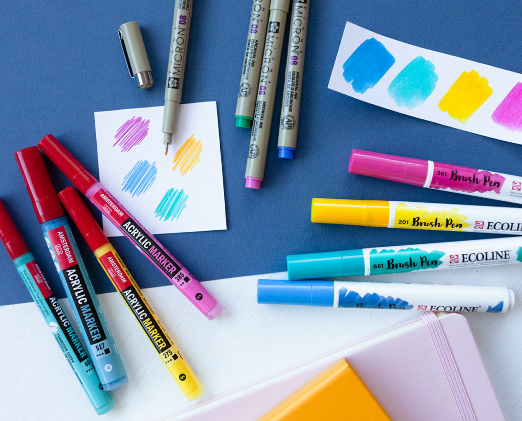 Brush Pens und Acryl Marker: Auch eine Mixed Media Kombi