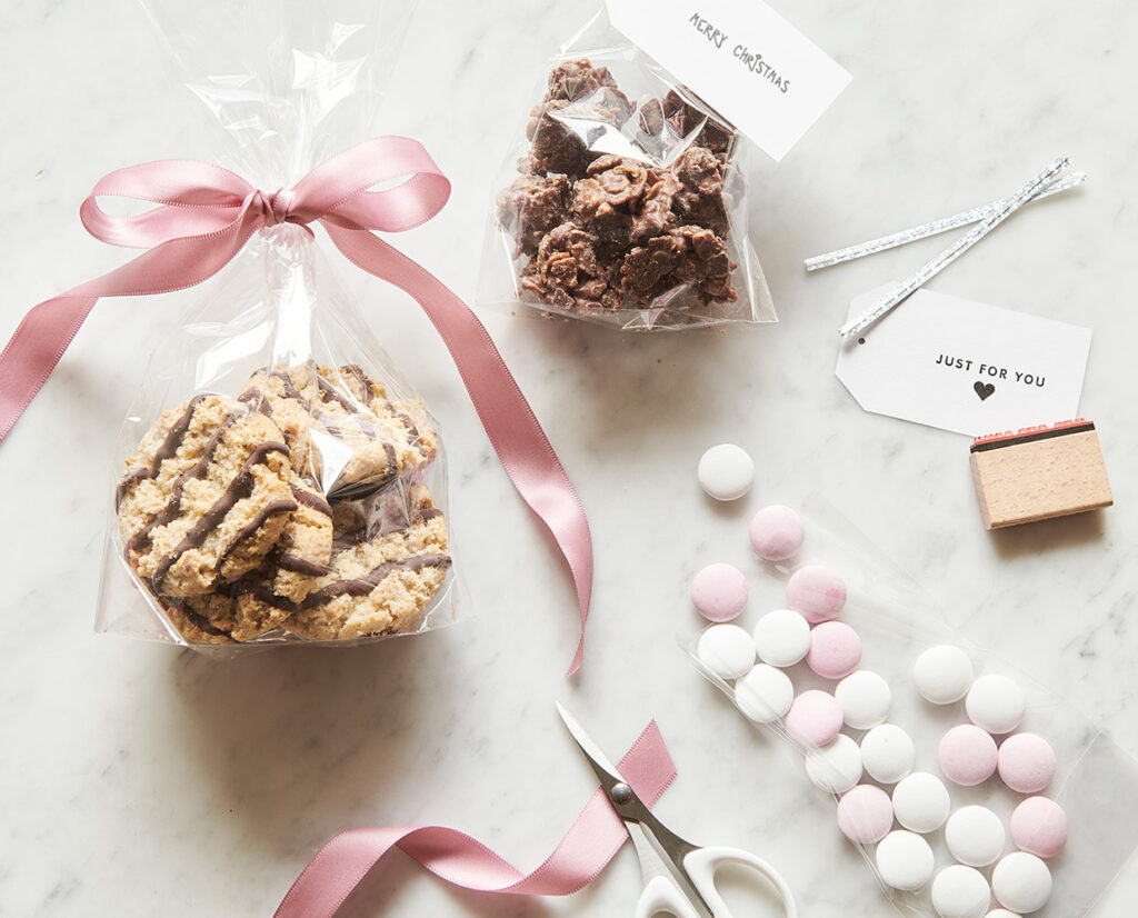 Nicht nur Kekse einpacken, sondern auch andere Süßigkeiten