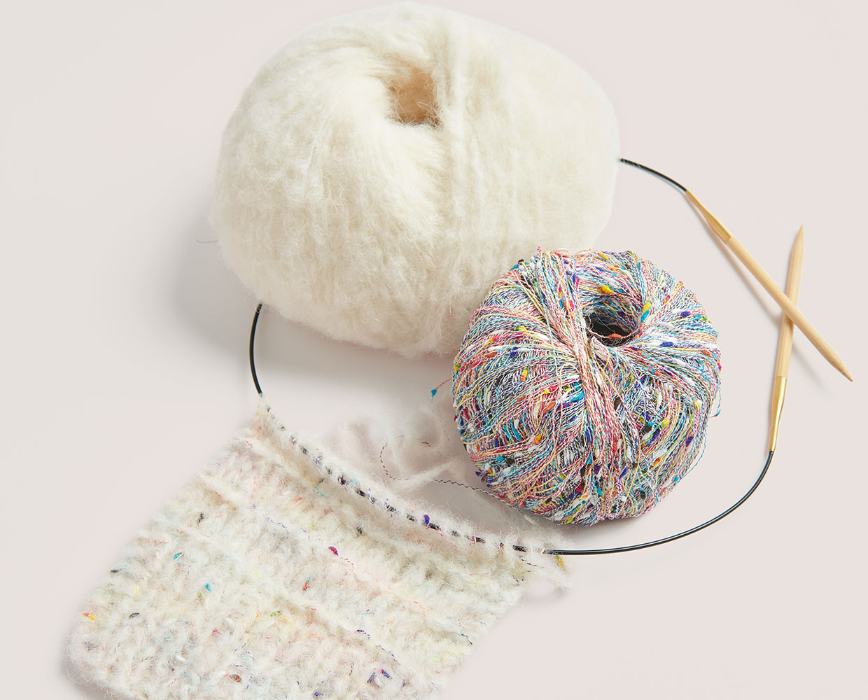 Beilaufgarne erzeugen ein faszinierendes Maschenbild