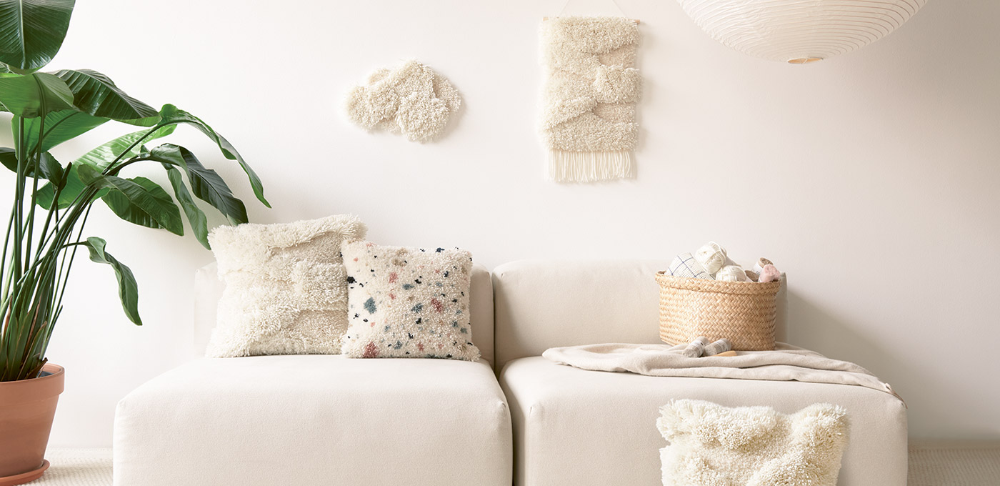 Dekorative Knüpfkissen