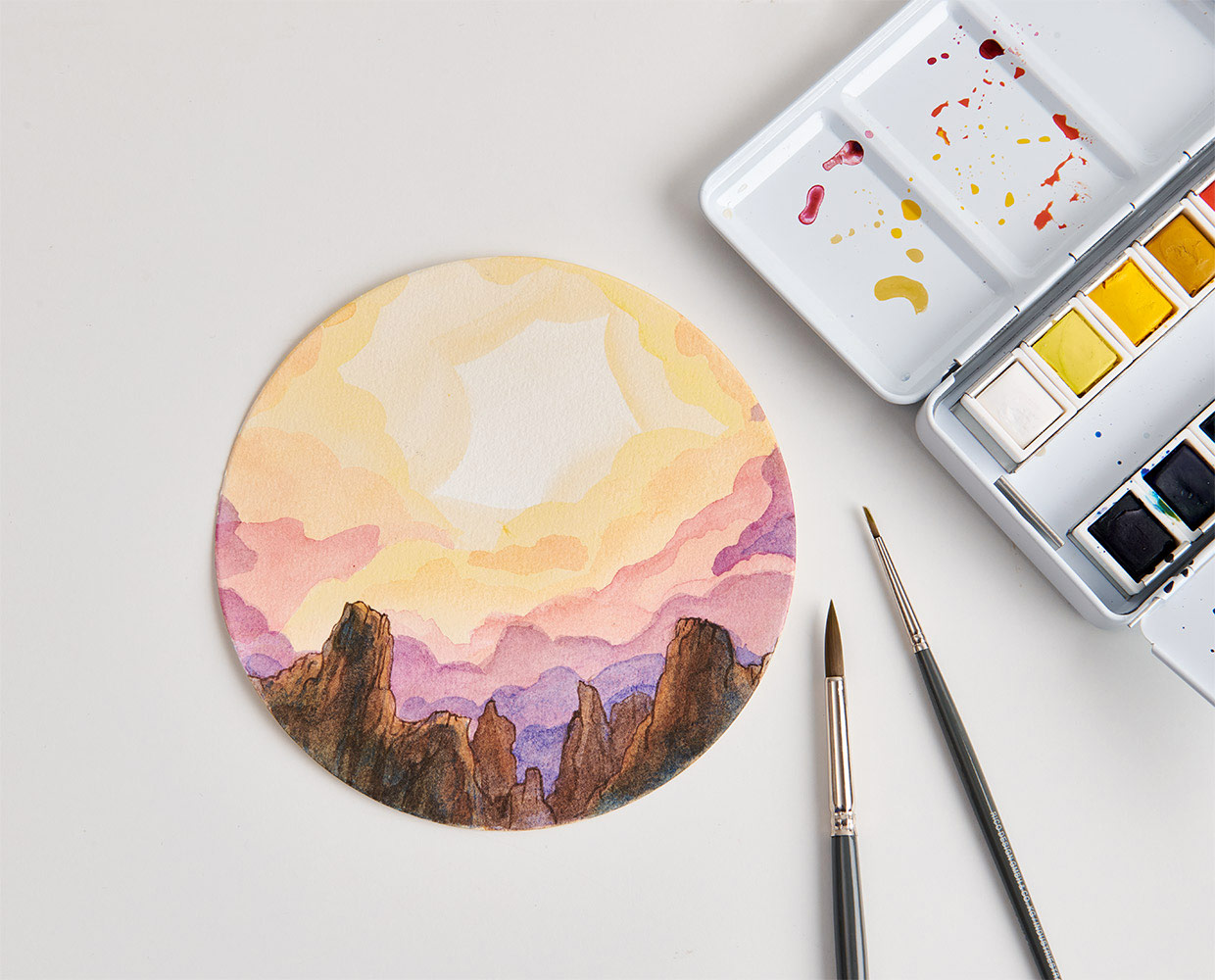 Rundes Aquarellpapier: Malen & Gestalten mit 300g Aquarellpapier