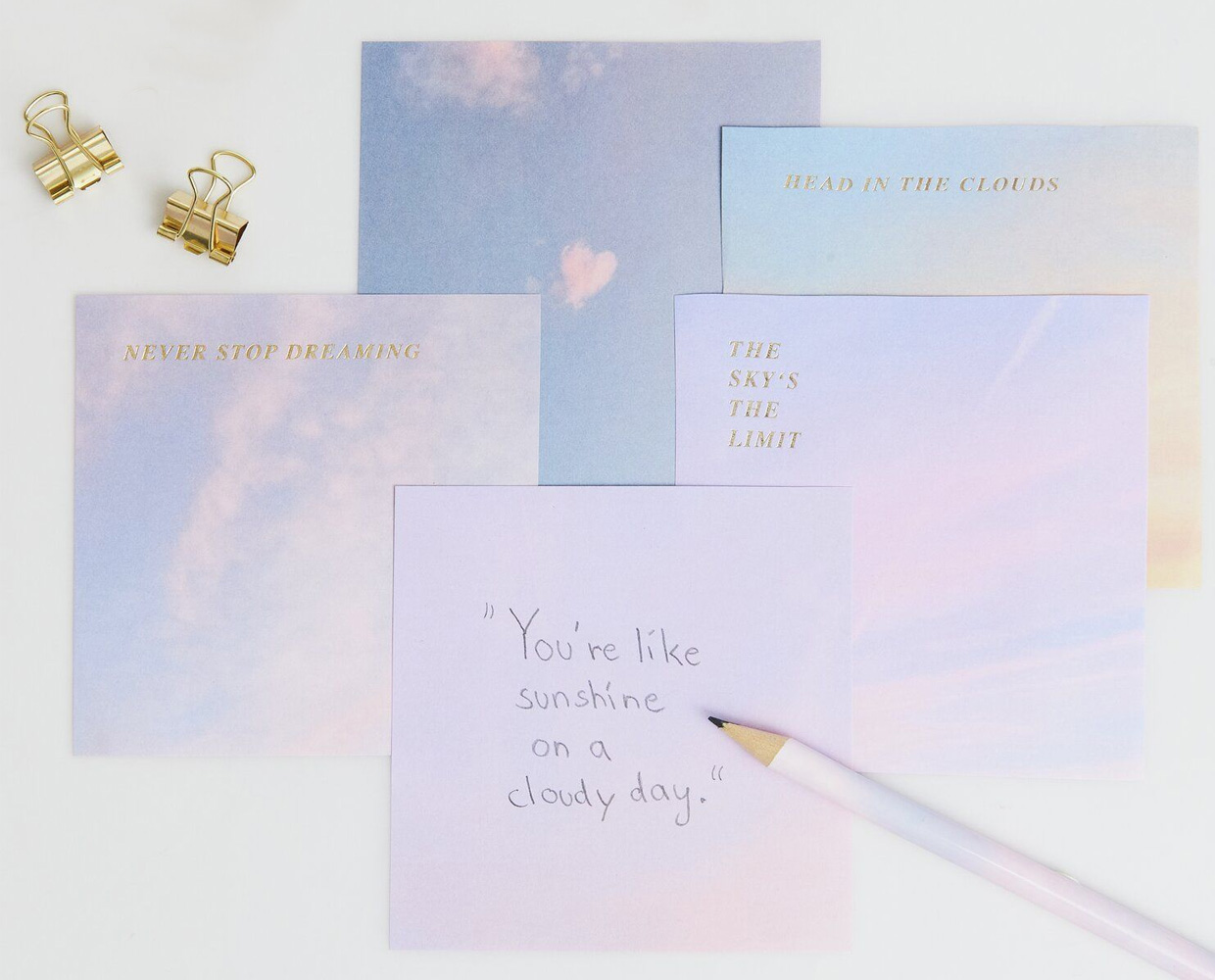 Perfekte Alternative für kleine Karten: Notizzettel oder Origami-Papier