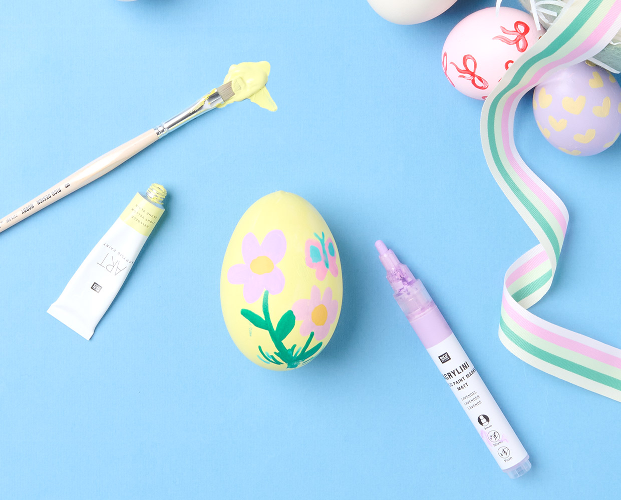 Ostereier bemalen mit Acrylstifte