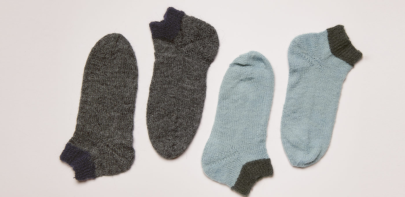 Socken mit stabiler Ferse: Sneacker Socken Stricken