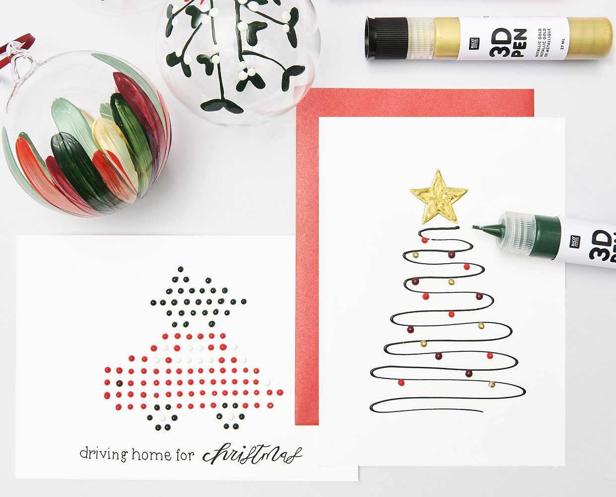 Einfache Beispiele mit Punkten zu Weihnachten